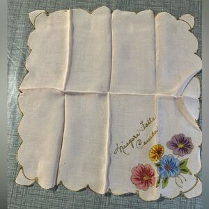 Embroidered Floral Handkerchief